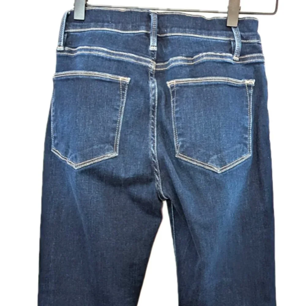 Frame | Le High Skinny Crop Jeans Sanctuary Dark Wash | Size 26 - Picture 5 of 13